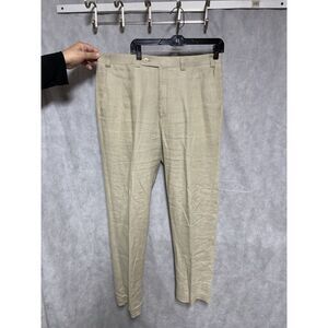 Calvin Klein Pant Men 36X32 Linen Slacks Academia Chino Casual Hybrid Golf Beach